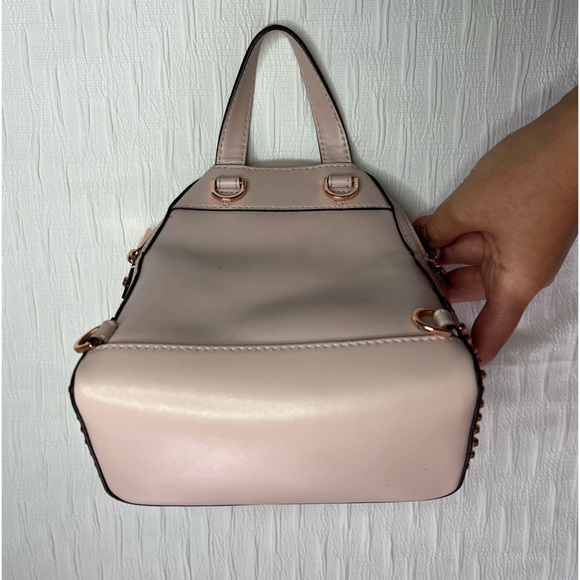 MICHAEL KORS Rhea Mini Leather Backpack Studded Soft Pink - Picture 7 of 12